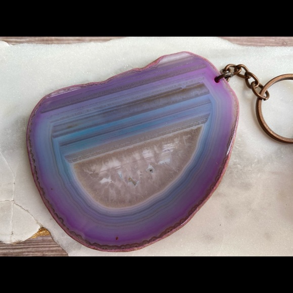 Rainbow Agate Keychain 🌈 - Picture 2 of 5